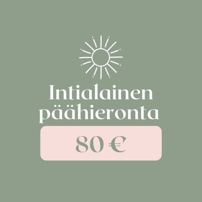 Osta lahjakortti: Intialainen päähieronta 40 min
